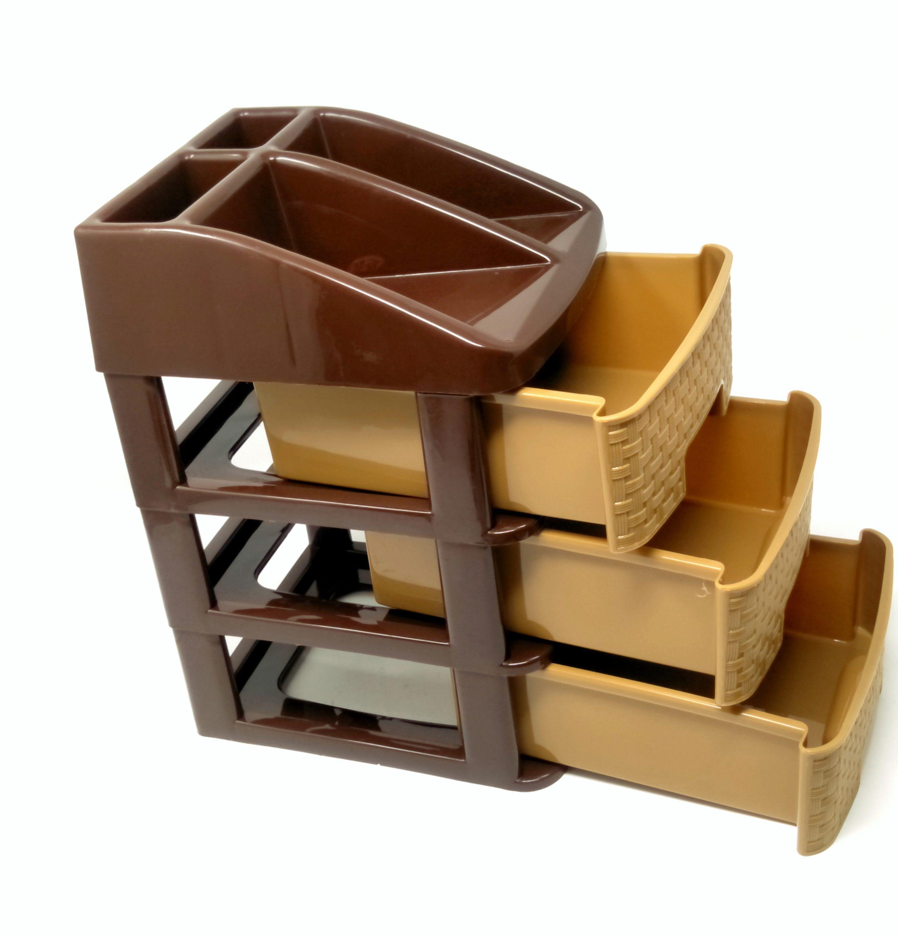 Buy Multipurpose 3 Tier Plastic Drawers Organizer Code C652870