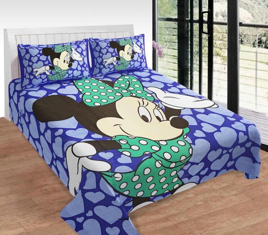 Buy Minnie Mouse Printed Cotton Double Bedsheet Code C592674