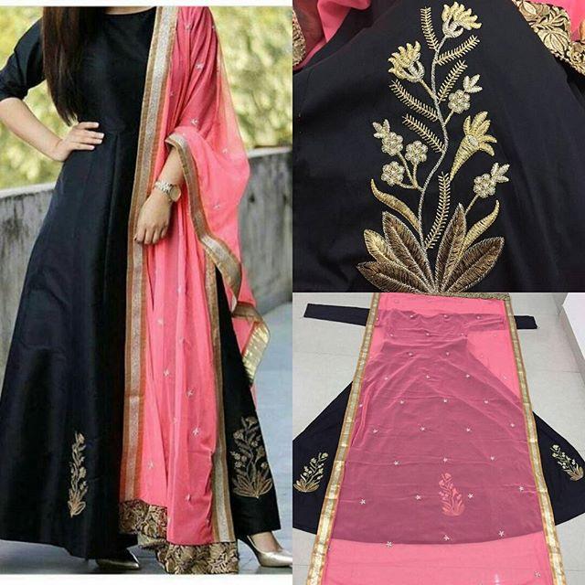 designer black anarkali suits