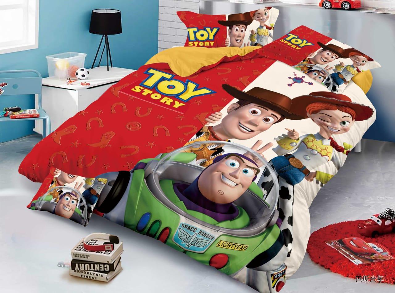 Buy Toy Story Printed Glace Cotton Double Bedsheet Code C648360