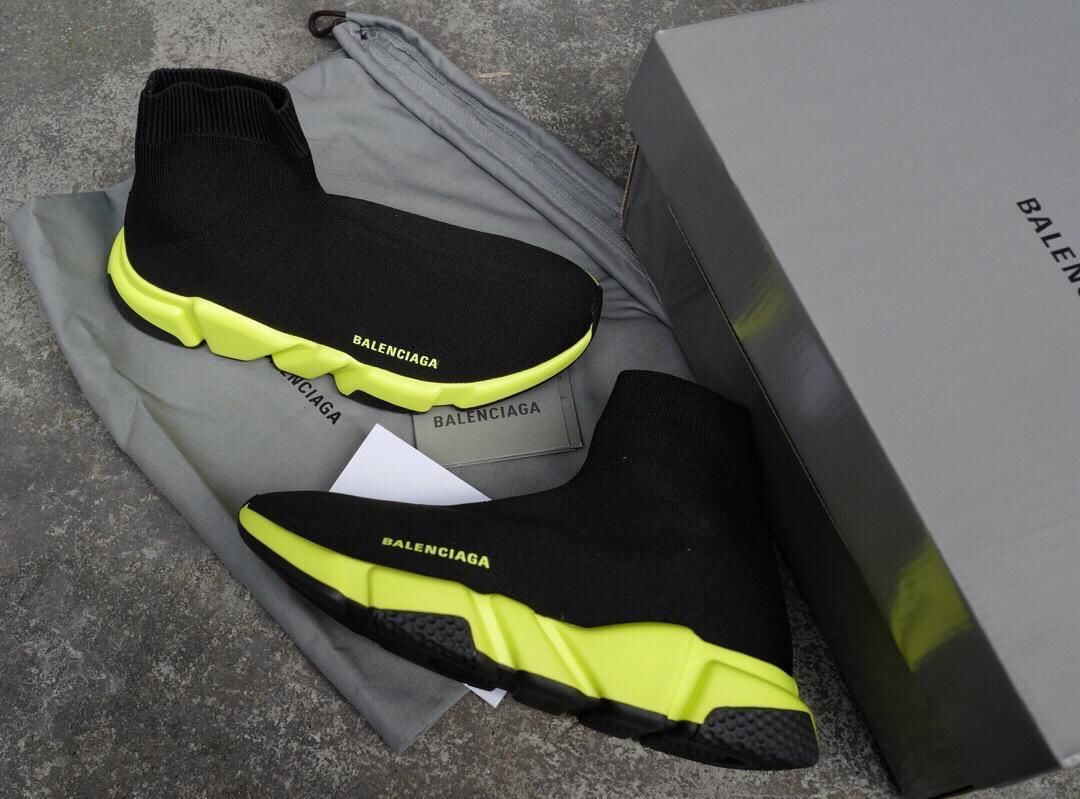 Buy Balenciaga Speed Trainer Black Yellow Online From Shoetrendz