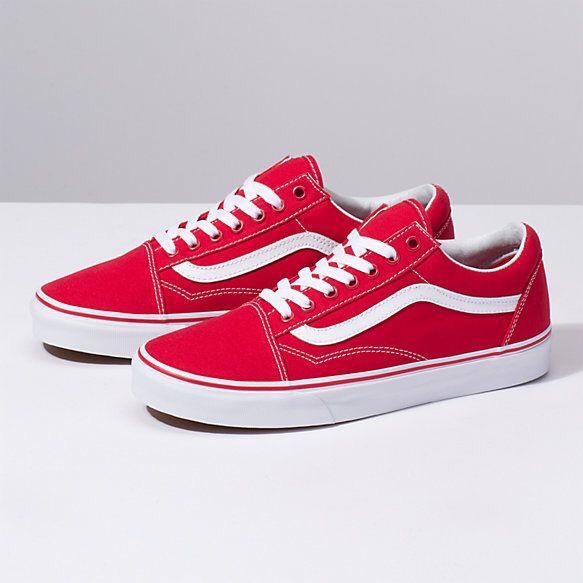 vans off the wall red shoes